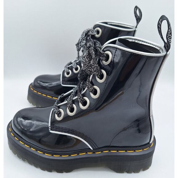 Dr Martens Women's Molly Platform Retro Quad Black Patent Lamper US 7 RARE - Picture 7 of 16